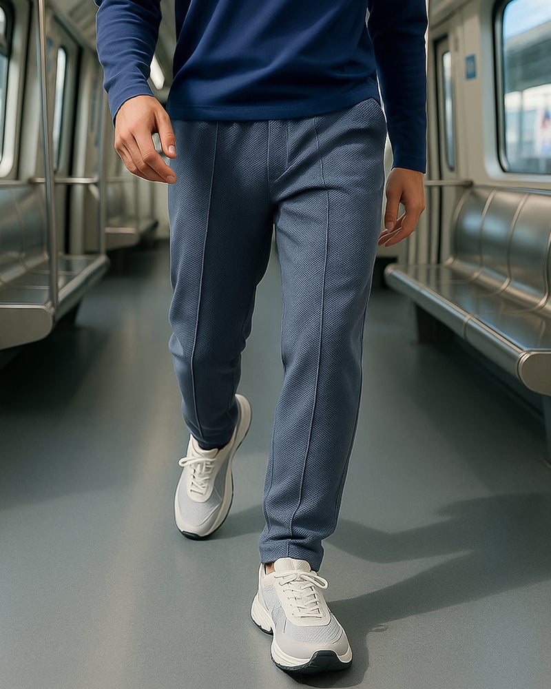 bewakoof Men's Grey Warm Track Pants - Image 1